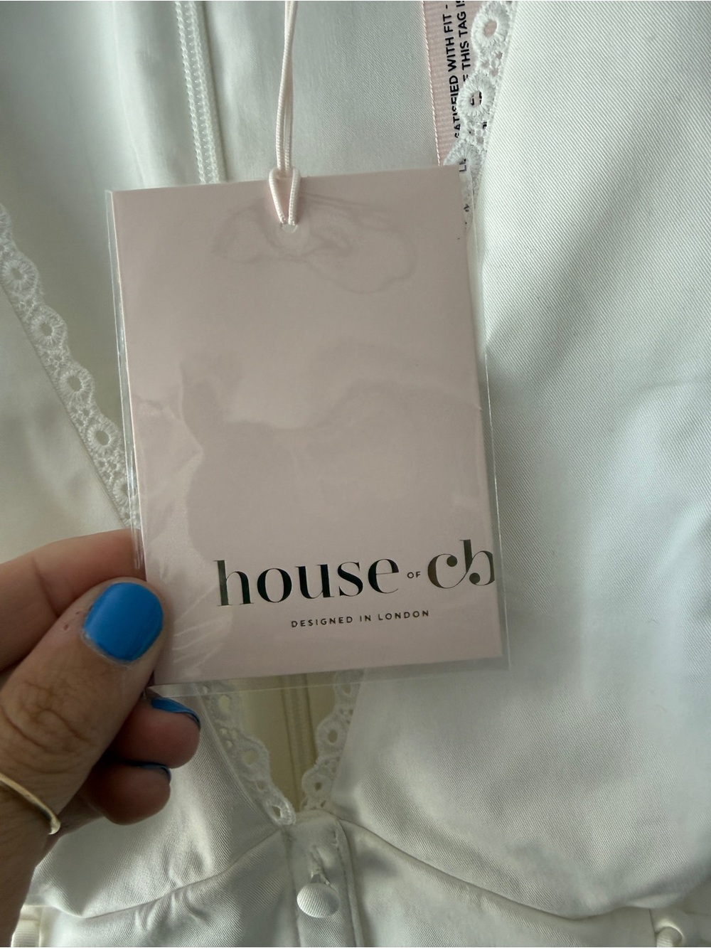 House of CB Rosalina White Lace-Trim Corset Mini Dress - Picture 9 of 12